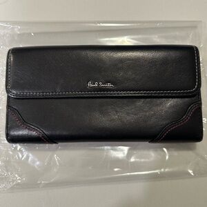 Paul Smith Black Wallet with Red Stitching